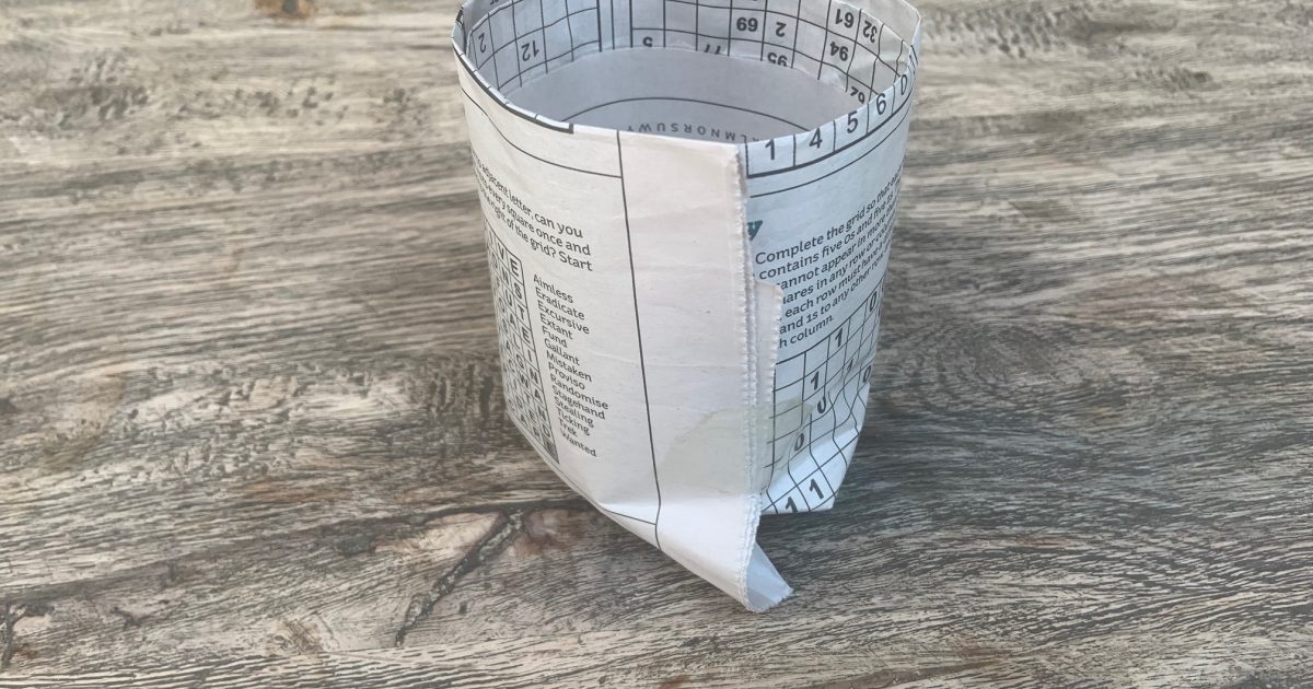 How to make a newspaper plant pot Thrive