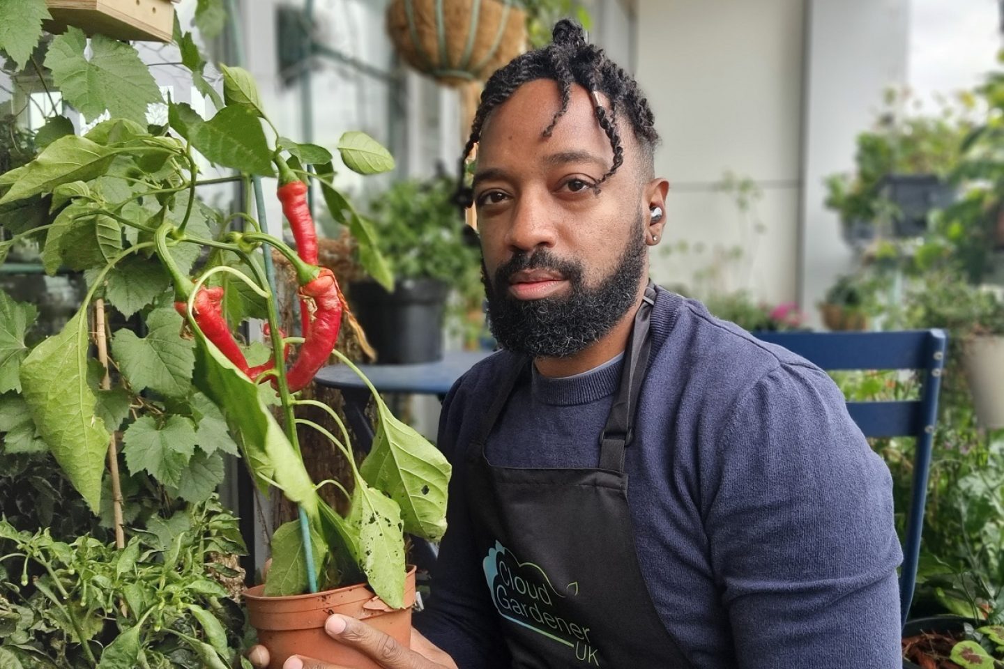Jason cloud gardener balcony with chillies