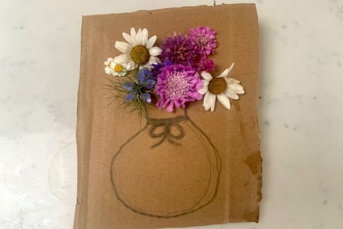 Cardboard vase finished