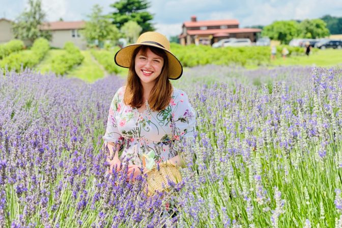 Elle in lavender field